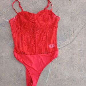 Red Lace Bodysuit